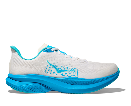 HOKA Men's Mach 6 - WHITE / SKYWARD BLUE