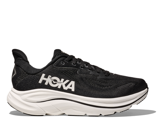 HOKA Men's Clifton 10 - BLACK / WHITE (Wide)