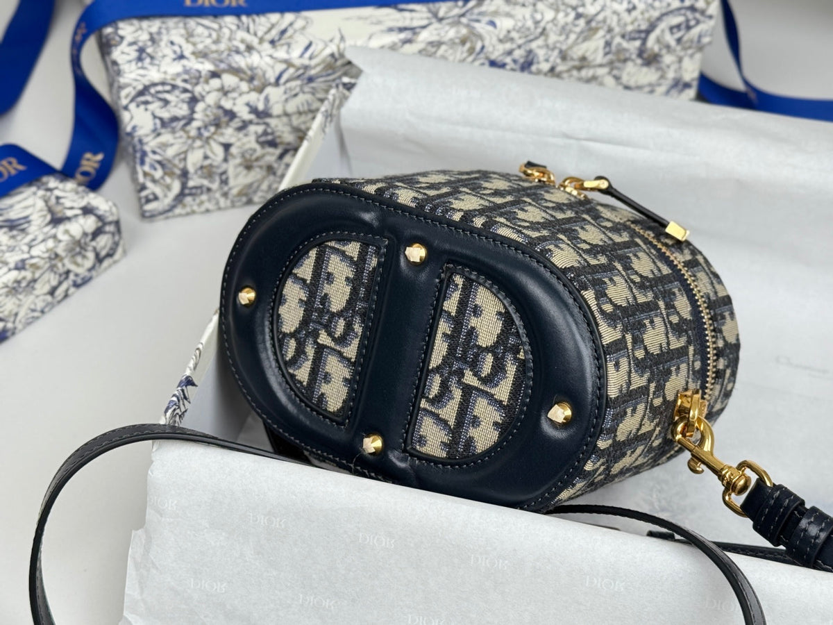 CD  Signature Vanity Case 16cm Blue Jacquard