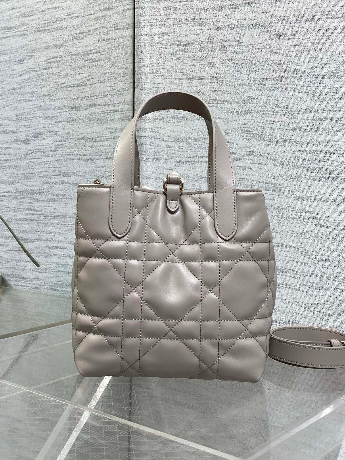 CD Toujours Bag 18cm Charcoal Gray Calfskin 286662