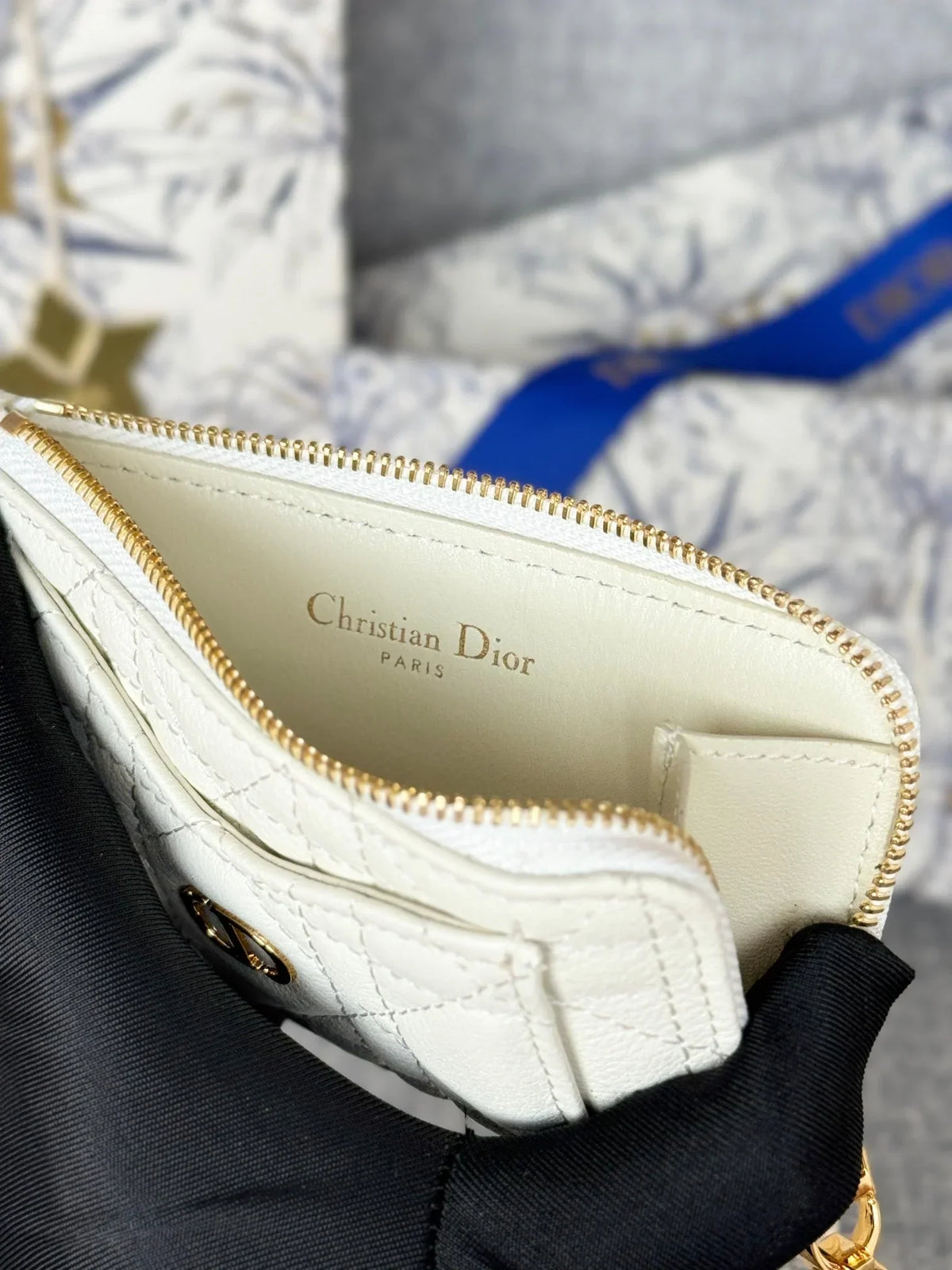 Dior 2026 Caro Five Slot Card Holder 13.5cm Lambskin