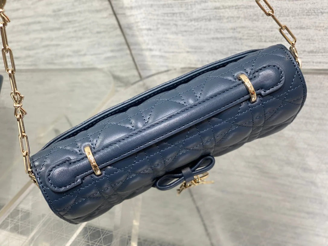 Dior 2026 My Dior Bag 21cm Navy Blue Lambskin 289008